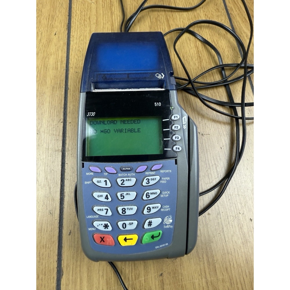 VERIFONE OMNI 5100 ETHERNET CREDIT CARD TRANSACTION TERMINAL CHARGER